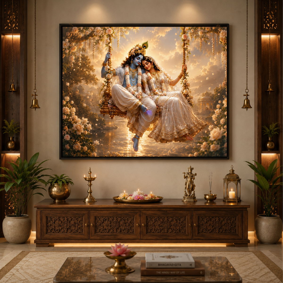 Radha krishan on swing
