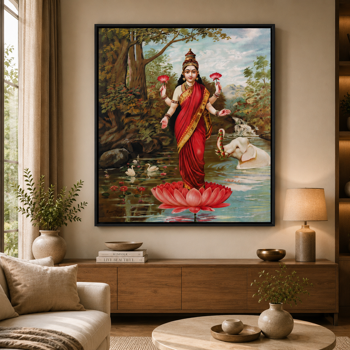 Goddess Lakshmi by Raja Ravi Verma