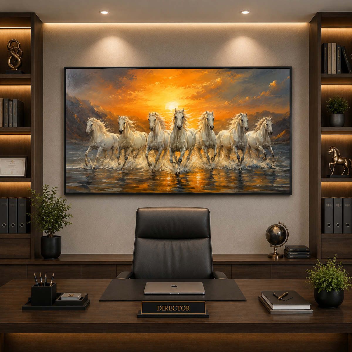White Seven horses