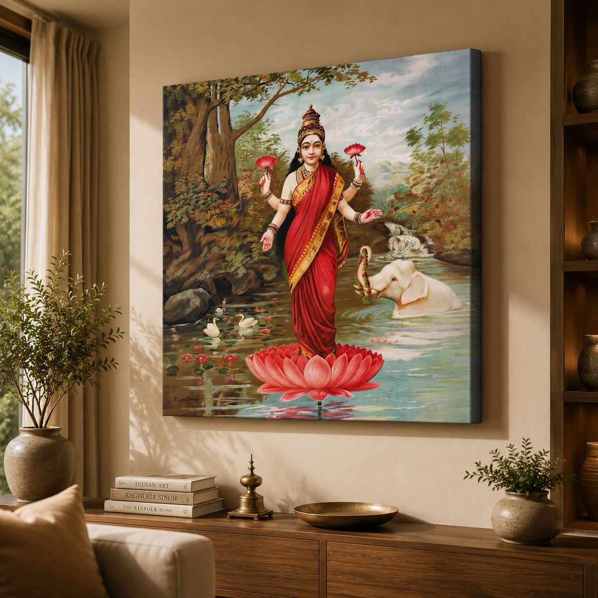 Goddess Lakshmi by Raja Ravi Verma